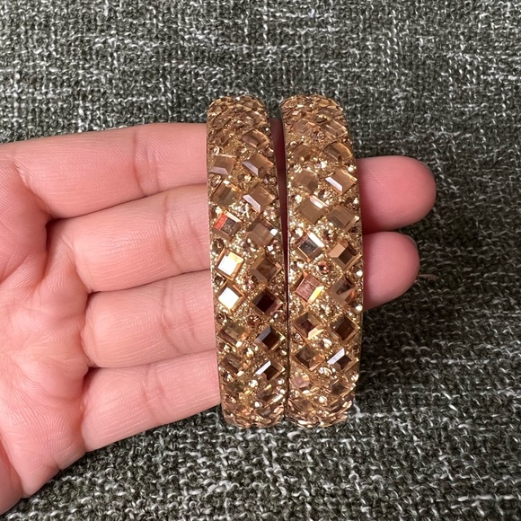 Rose gold toned bangles - Picture 2 of 3